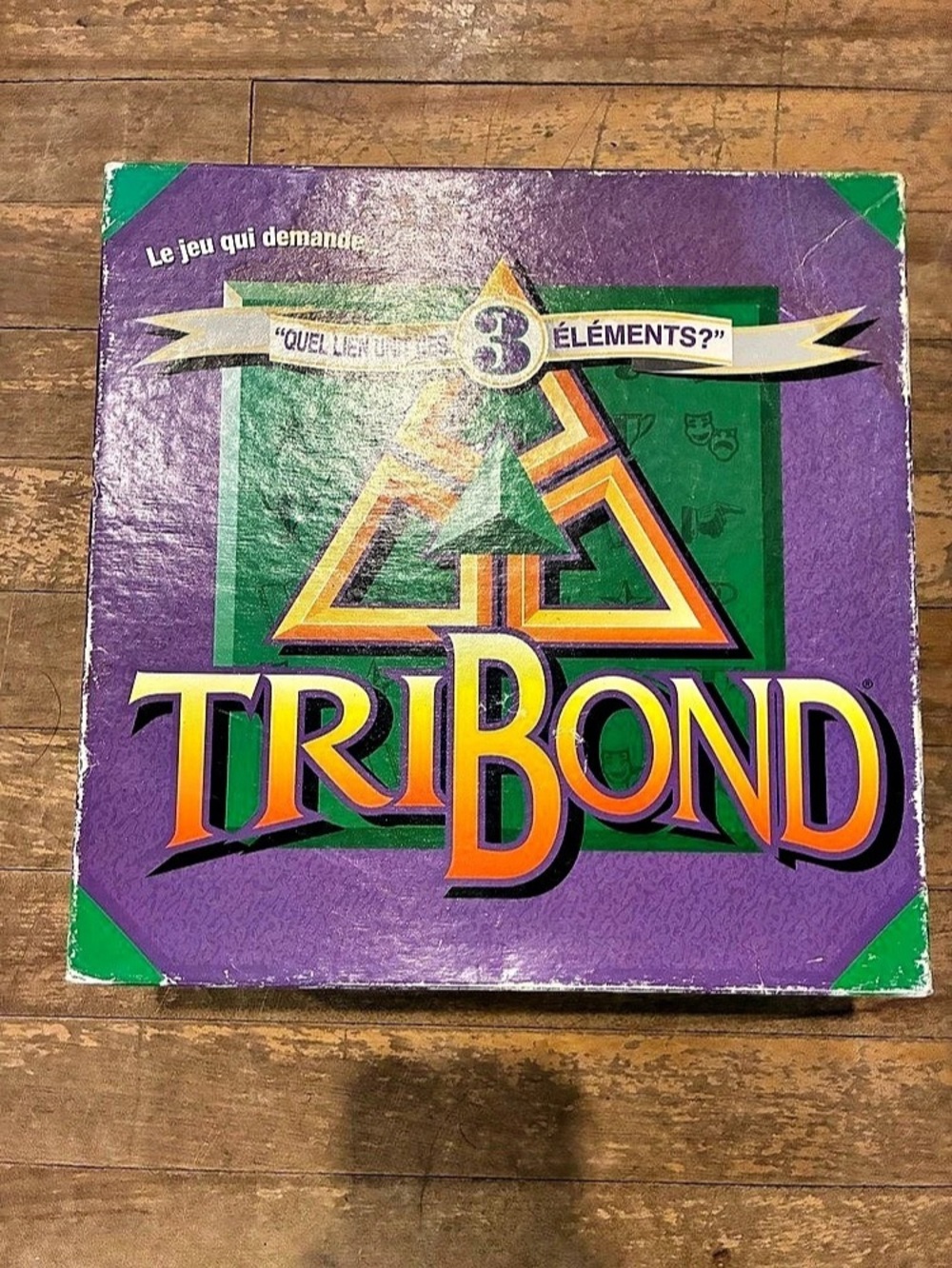 Milton Bradley Tri-Bond Board Game Purple & Green